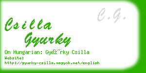 csilla gyurky business card